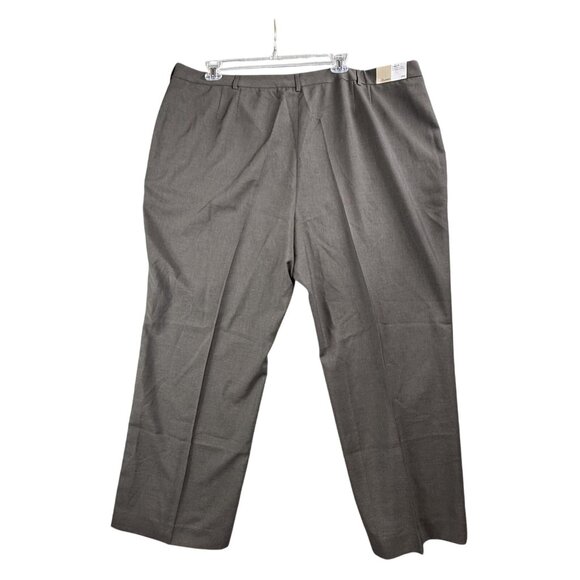 Doc & Amelia Pants Womens 28W Brown Classic Fit Straight Leg Dress Slacks NWT - Picture 2 of 15